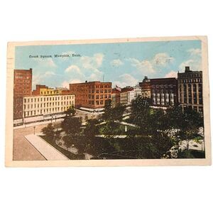 Antique Postcard‎ of Court Square Memphis TN Dated 7/8/1920